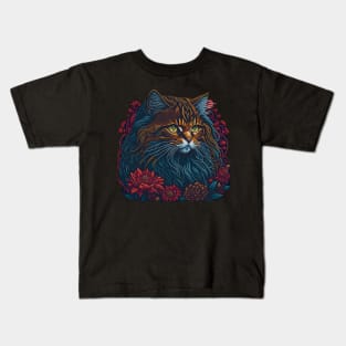 Cat Breed - Maine Coon Kids T-Shirt